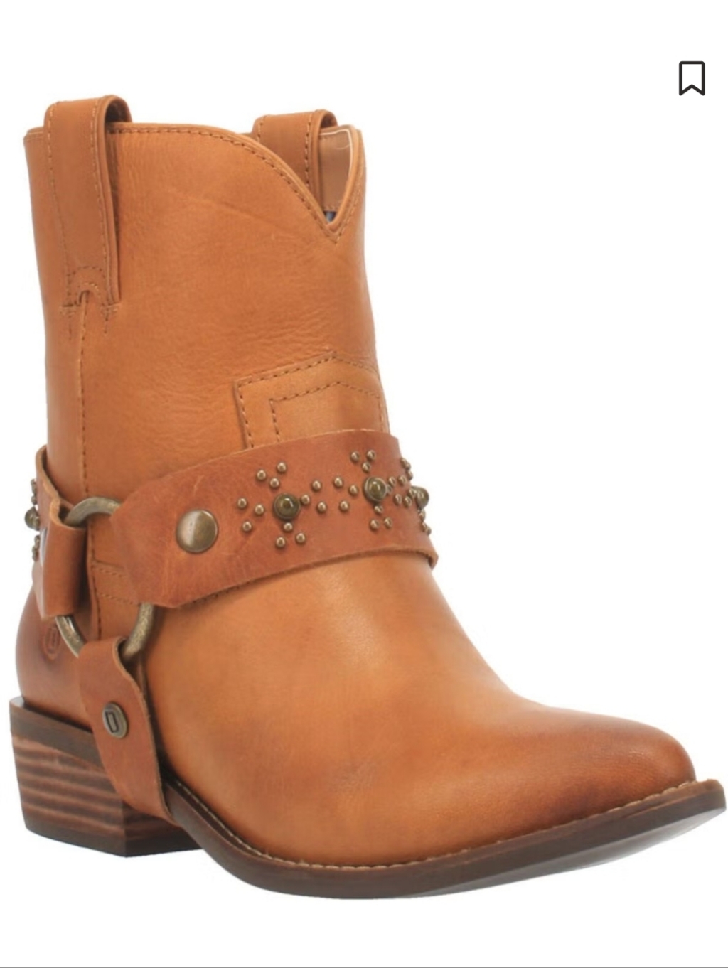 Dingo Womans Silverada Western Round Toe Booties Color Camel Size 7